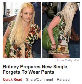 News Flash: Britney Spears is Dumb and an Exhibitionist