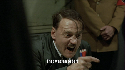 Hitler berates his generals