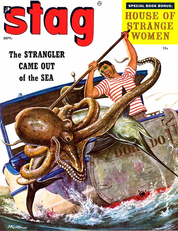 Kunstler cover featuring octopus fight